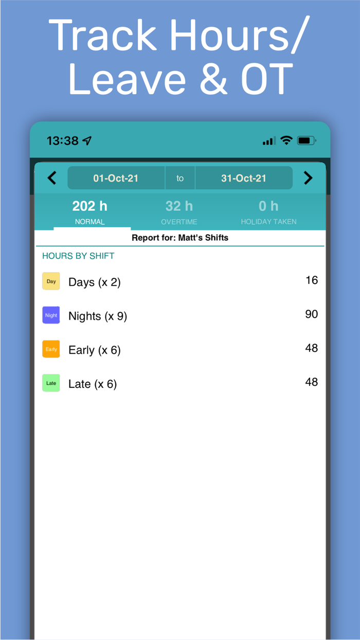 My Shift Planner - Calendar