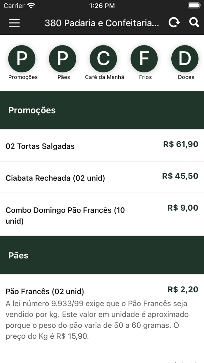 380 Padaria e Confeitaria