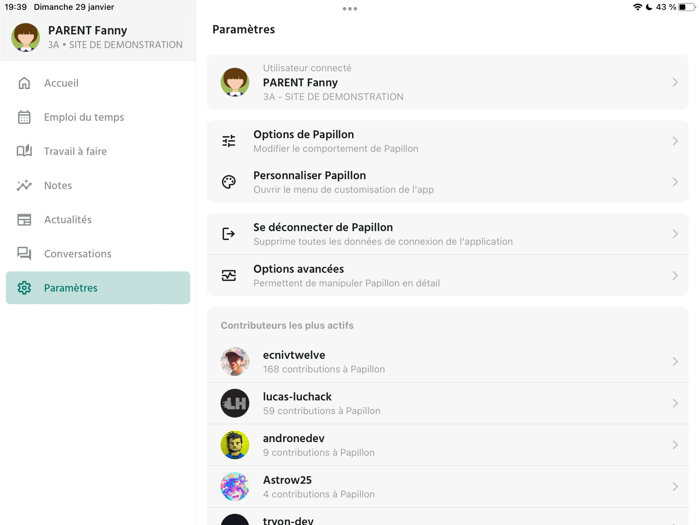 Papillon — Votre vie scolaire