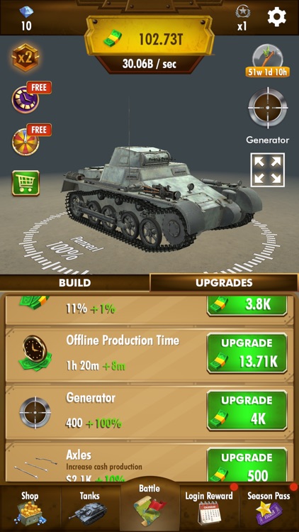 Idle Panzer War of Tanks WW2 screenshot-0