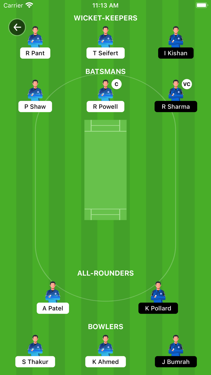 Prediction 11 - Dream Team 11