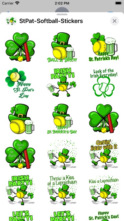 St Pat's Softball Stickers