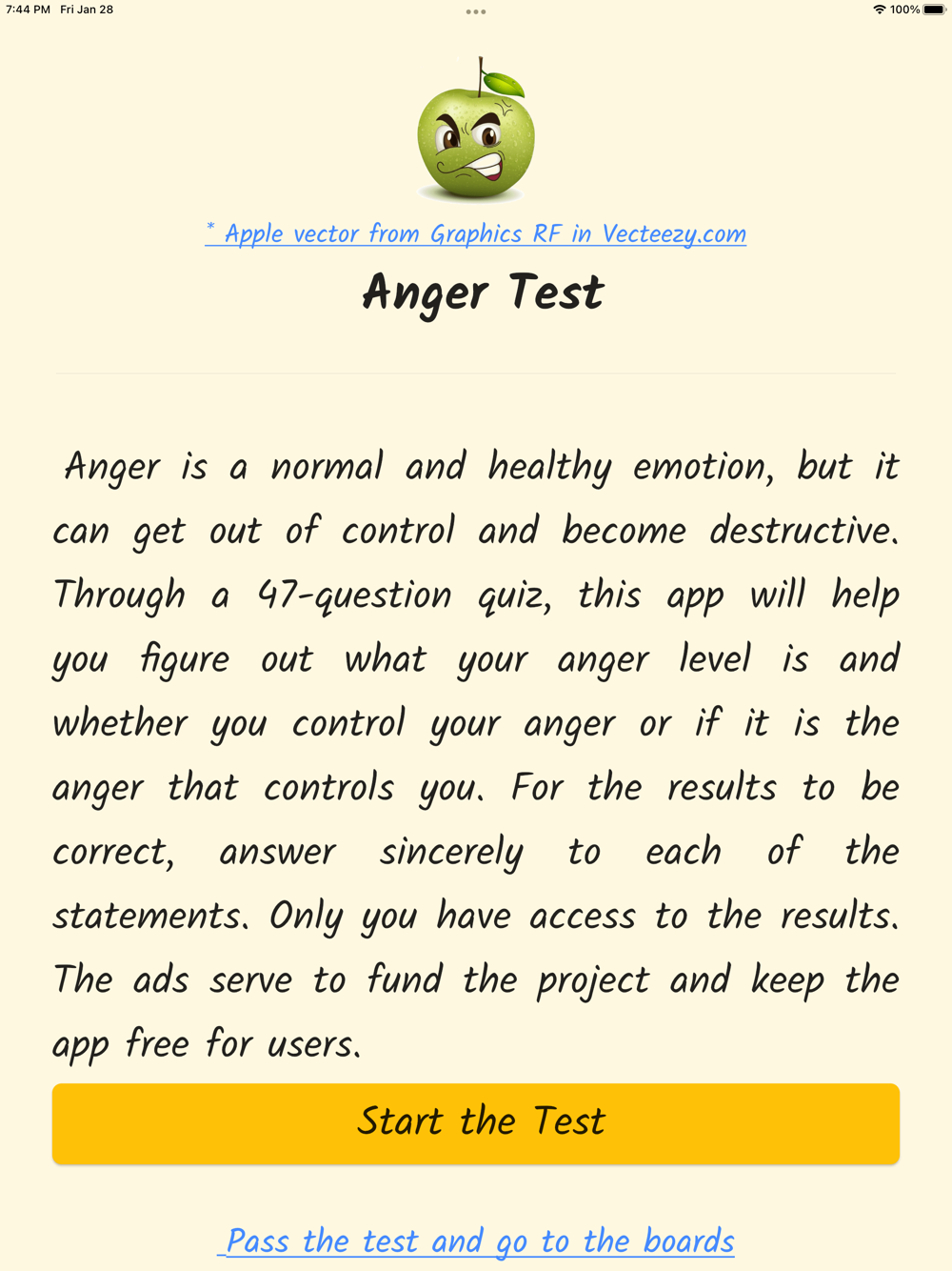 Anger test