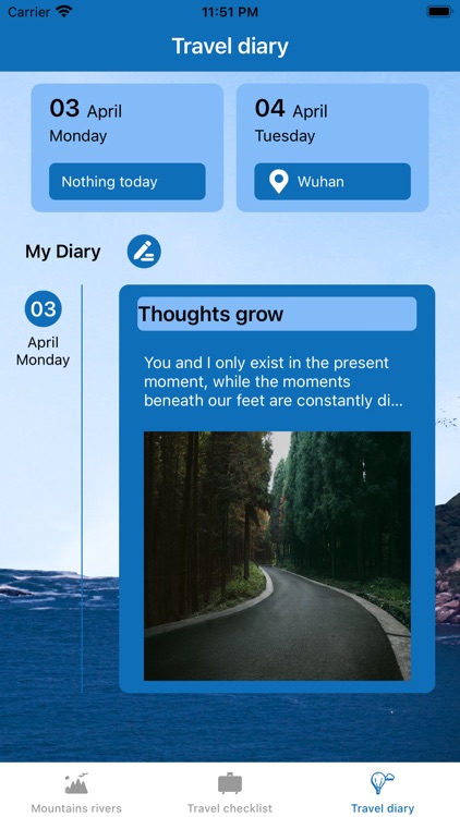 Travel through mountains&seas