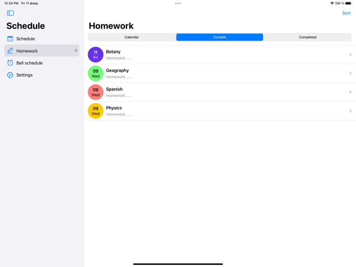 School Timetable - Schedule