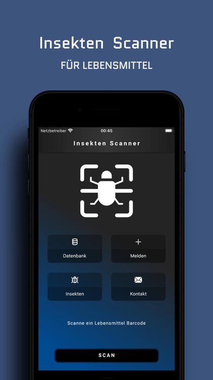 Insekten Lebensmittel Scanner