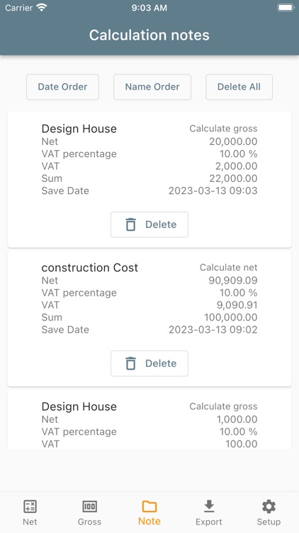 Calculator VAT net gross