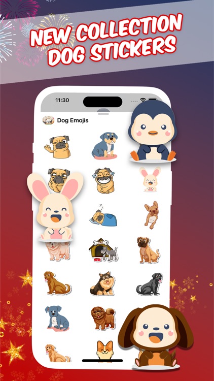 DogEmoji Love Stickers