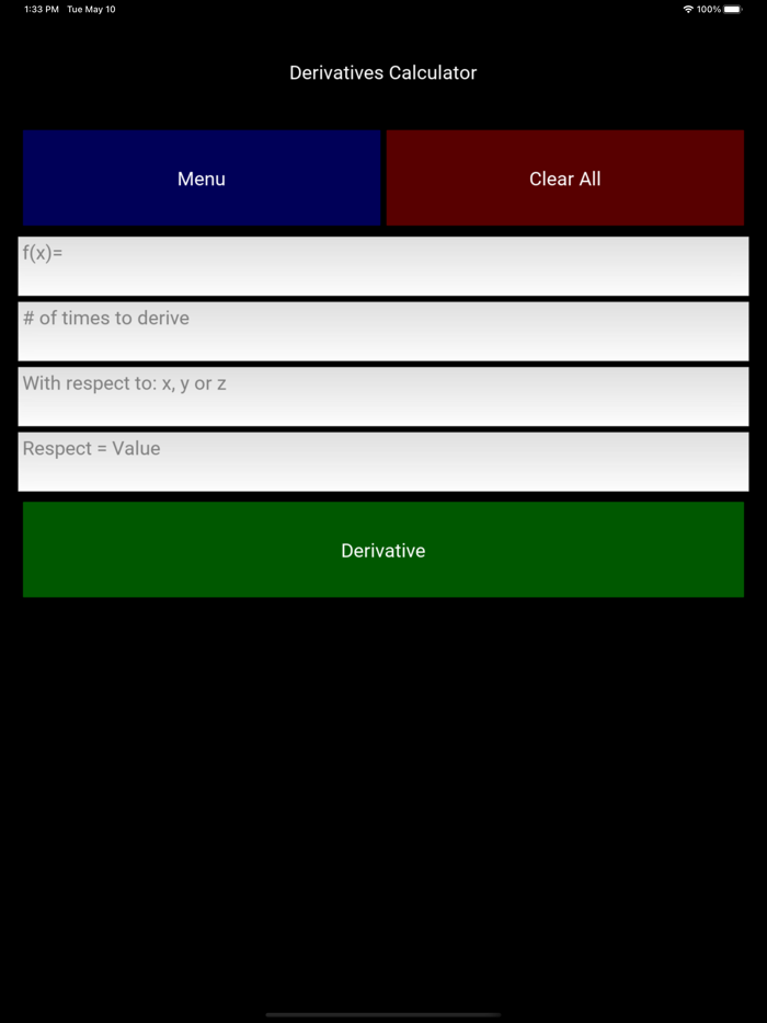 Derivatives Calculator
