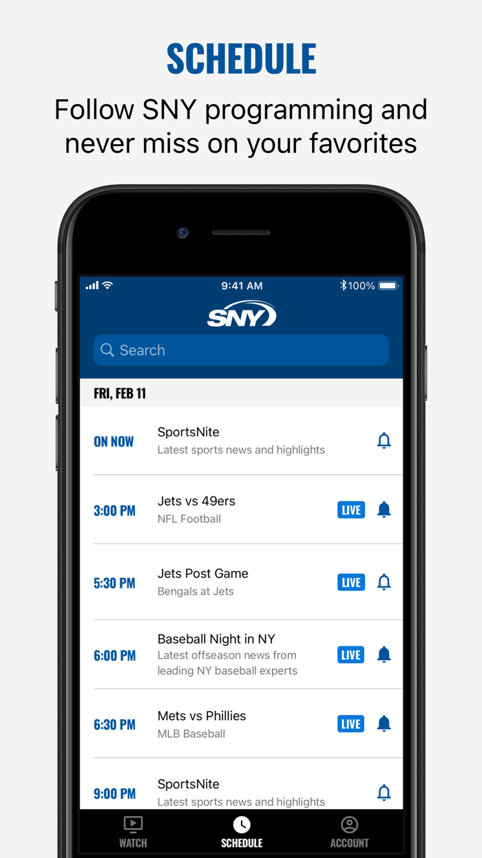 SNY Stream Live NY Sports