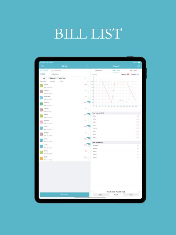 Bill List screenshot 2