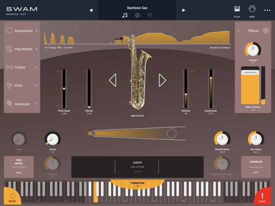 audio modeling swam engine instruments mpe