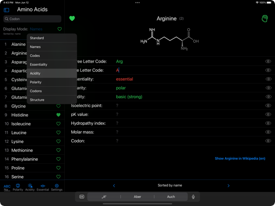 iAmino - Amino Acids screenshot 4