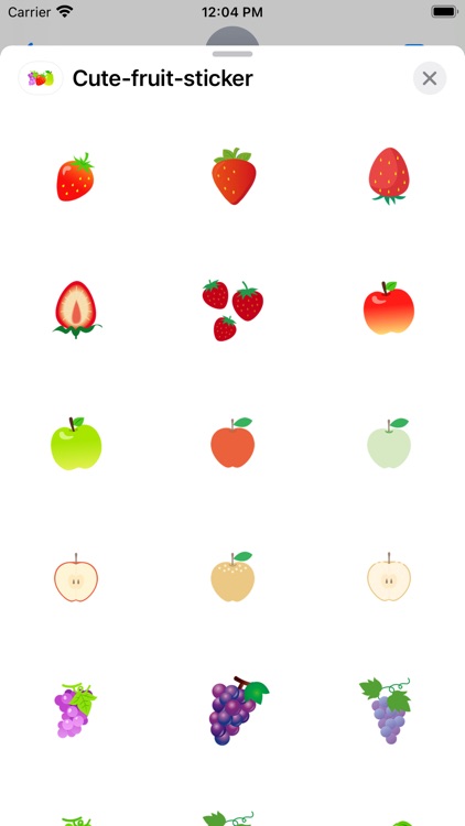 Cute fruit sticker