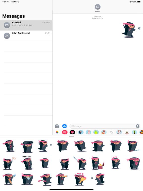 Funny Ninja emoji & stickers screenshot 3