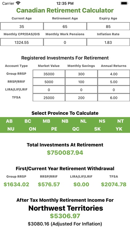 Canadian Retirement Calculator screenshot-6