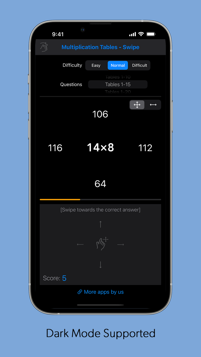 Multiplication Tables - Swipe