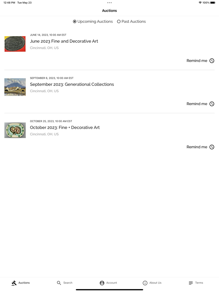 Caza Sikes Live Bidding