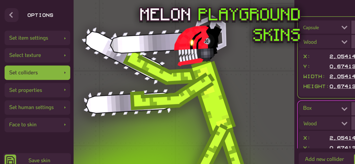 Skins Mod for Melon Playground