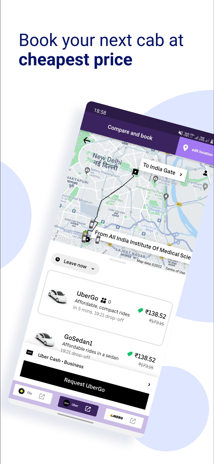 Cab Compare - Uber Ola  more