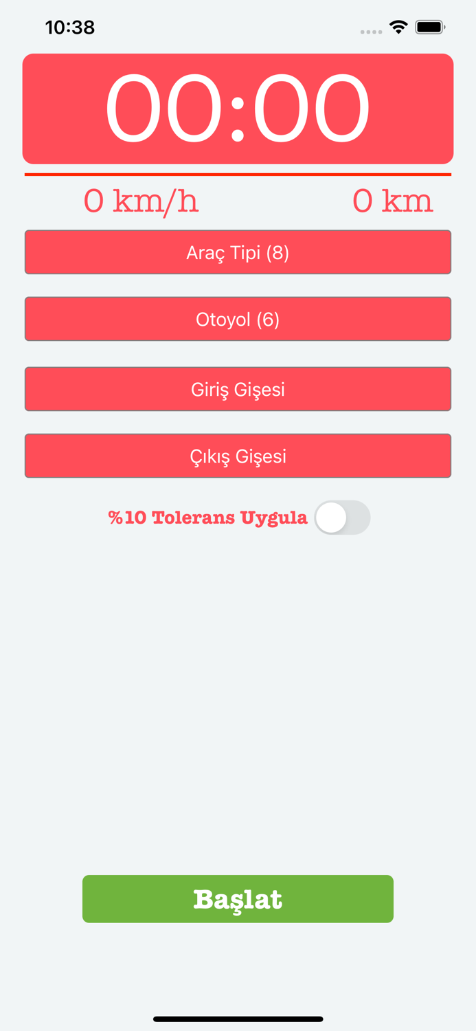 Otoyol Sayaç  Süre Hesapla