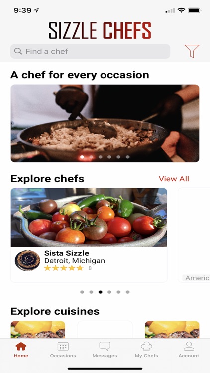 SizzleChefs: Book, Eat, Enjoy!