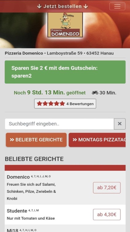 Pizzeria Domenico - Hanau