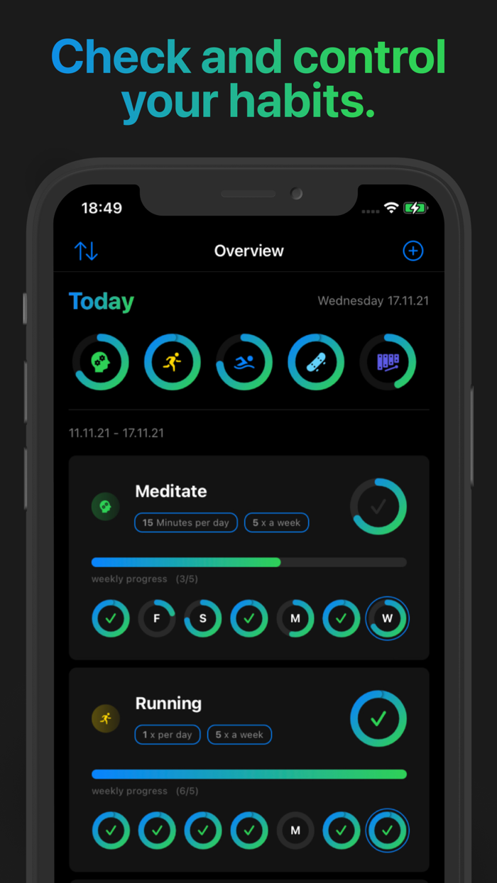 HabitBe - Weekly Habit Tracker