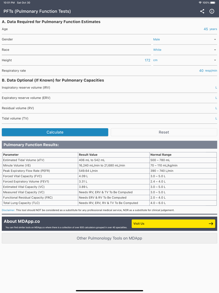 Pulmonary Function Tests PFTs