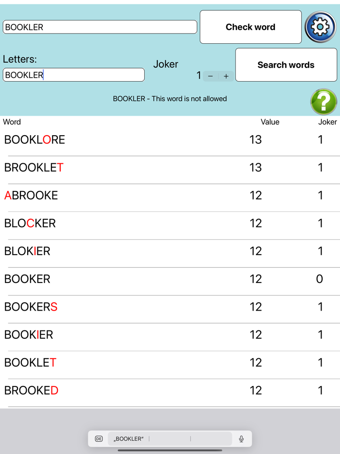 Find and check words