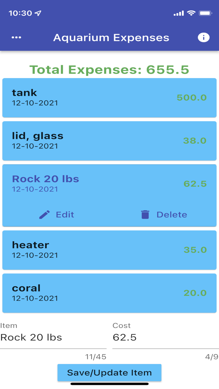 AquariumExpenses