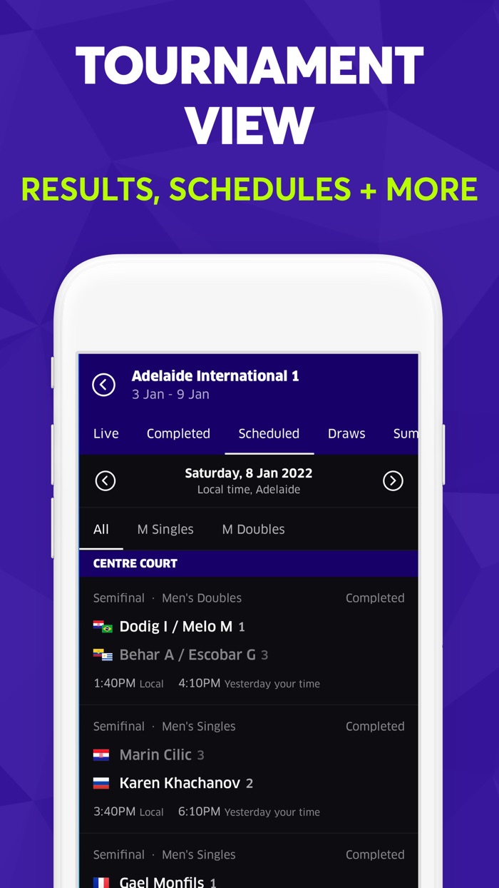 TNNS Tennis Live Scores