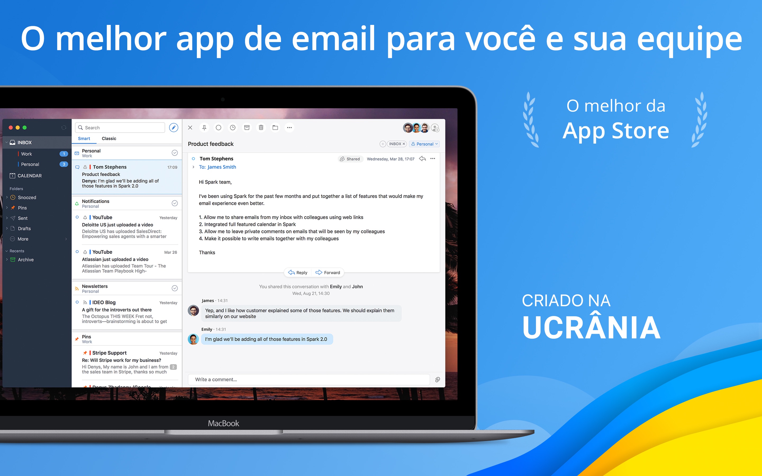 Screenshot do app Spark - Email App da Readdle