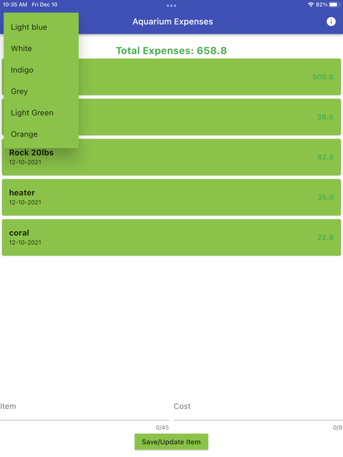 AquariumExpenses
