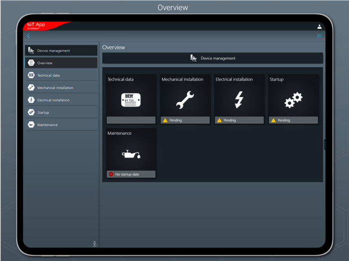 SEW DriveRadar IoT App