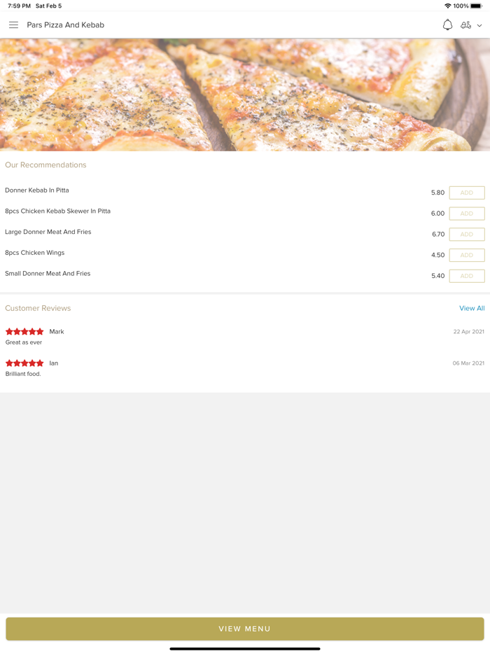 Pars Pizza And Kebab.