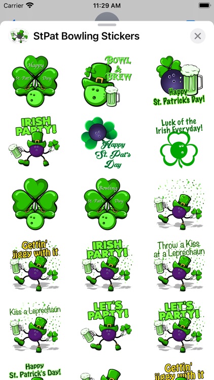 St Pat's Bowling Stickers