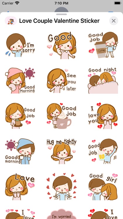 Love Couple Valentine Stickers