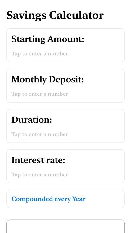 Personal Savings Calculator