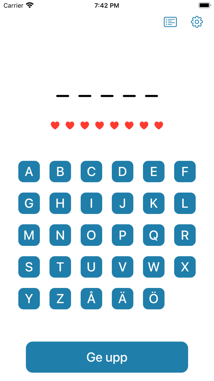 Ordhäng - Gissa ordet