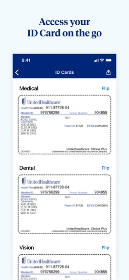 UnitedHealthcare app screenshot