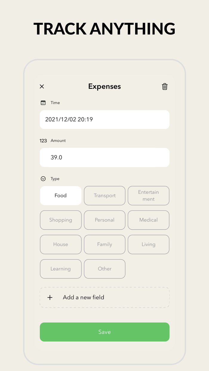 Trac Any Type Habit Tracker