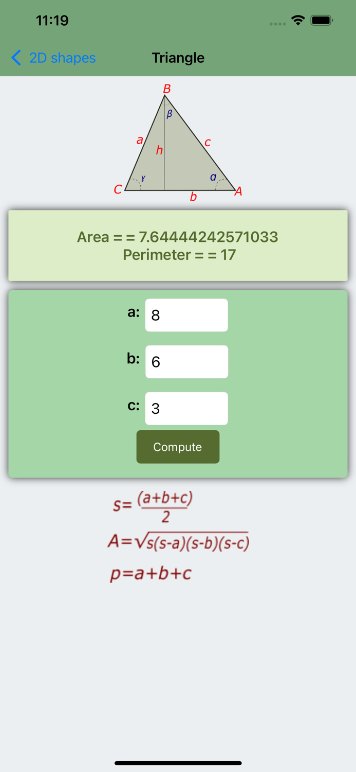Area and Volume Calculator