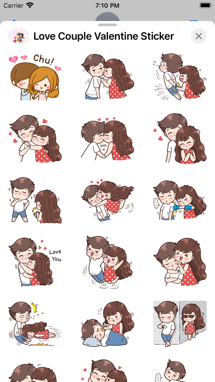 Love Couple Valentine Stickers
