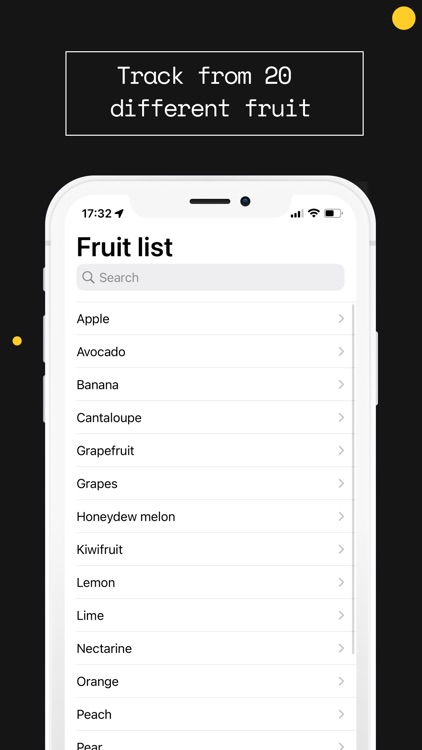 Fruit Nutrition Tracker