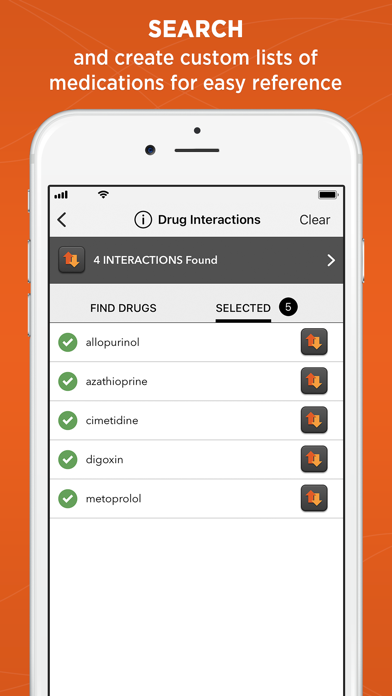 Drug Interactions with Updates Screenshot