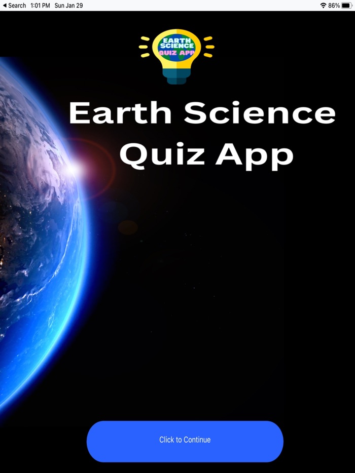 Earth Science Quiz App