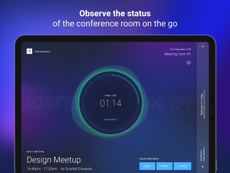 Delibroom Room Display