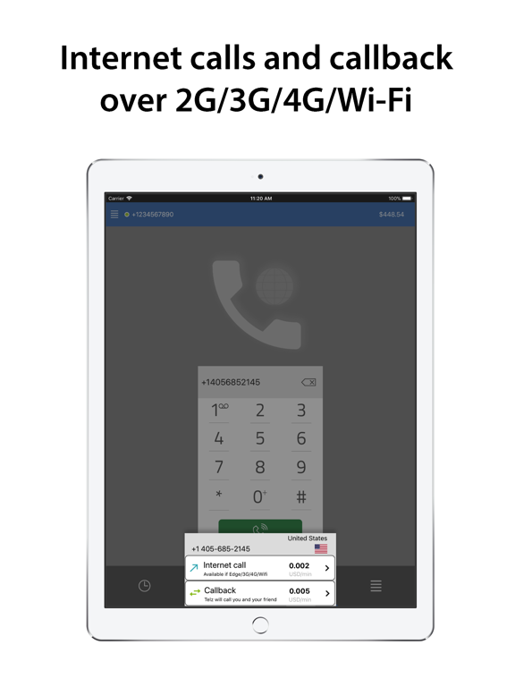 International calling screenshot 3