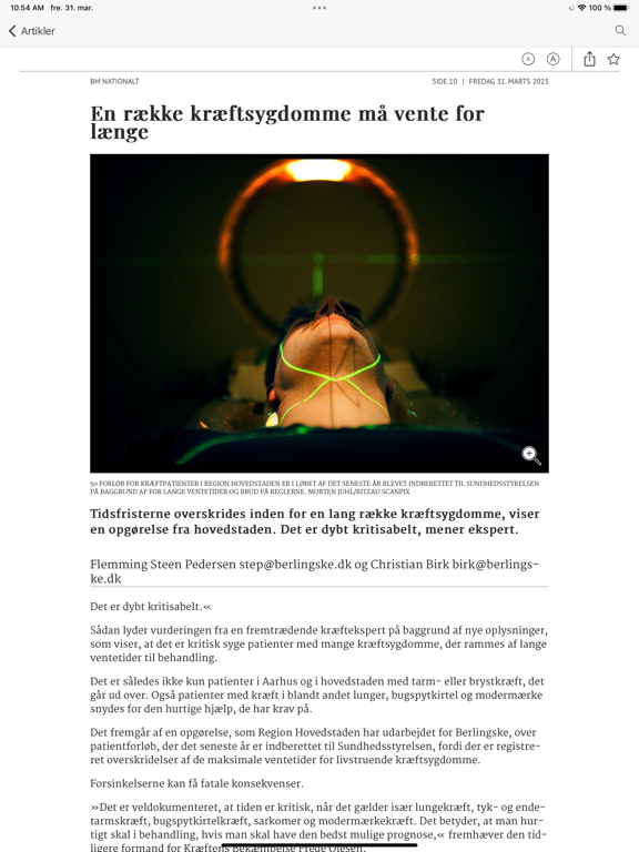 Berlingske e-avis screenshot 3